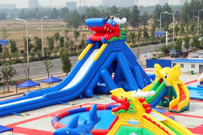 50ft Faucet Inflatable Water Slide Commercial Grade Oversized Slides Inflatable Water Slide Inflatable Slide 第1张