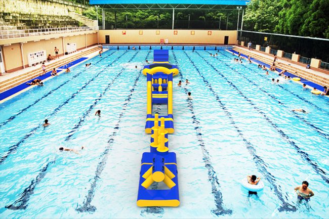 Inflatable floating waterpark for indoor applications Inflatable waterparks Inflatable Obstacle Course 第3张