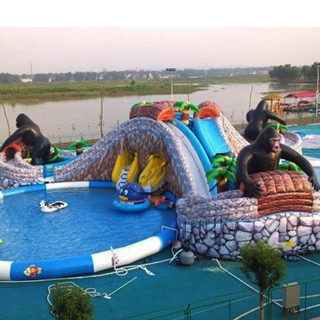 Big Cheap Factory Customized PVC Water Slide Pool Commercial Inflatable Water Slide Park for Kid Inflatable Slide 第1张