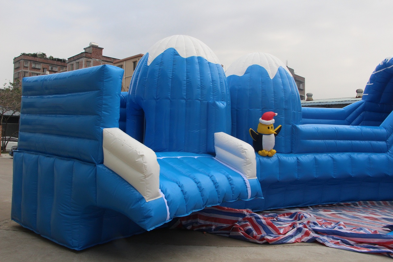 Water Paradise Large Inflatable Ice Snow World Water Slide with Pool Kids Water Slides Inflatable Slide 第5张