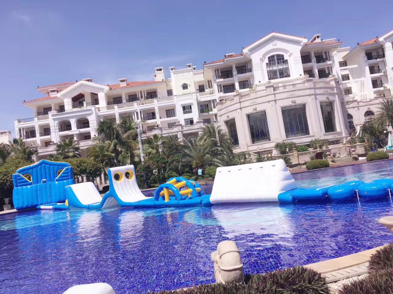 Kids Water Park Outdoor Playground Aquapark Inflatable Water Park Swimming Pool Inflatable Water Games Equipment Inflatable Obstacle Course 第3张