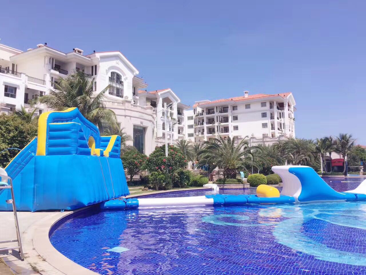 Kids Water Park Outdoor Playground Aquapark Inflatable Water Park Swimming Pool Inflatable Water Games Equipment Inflatable Obstacle Course 第5张